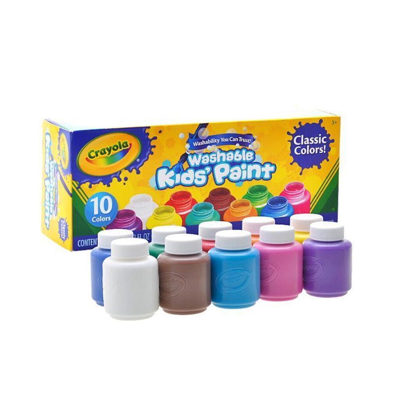 CRAYOLA-PINTURA-LAVABLE-PARA-NIÃ‘OS-(2-OZ)(SET-10)