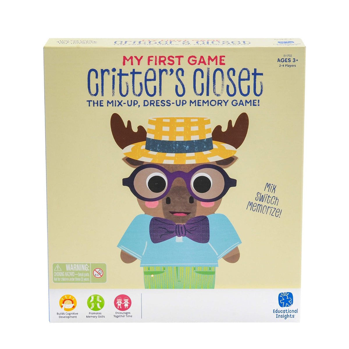 EI-1702 MY FIRST GAME CRITTERS CLOSET AGE 3-6