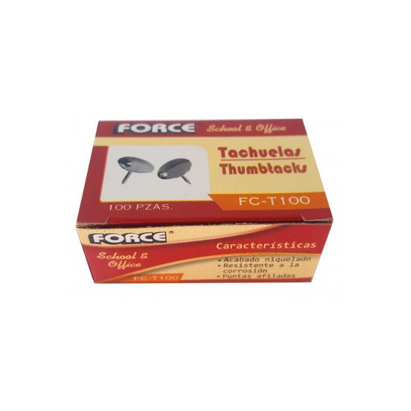 Tachuelas force plateadas (c/100) - Ultracomonline.com