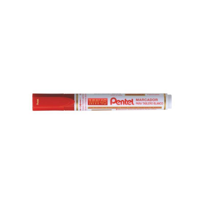 Marcador pentel rojo recargable para tablero (p/cuadrada) - Ultracomonline.com