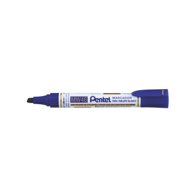 Marcador pentel azul recargable para tablero (p/cuadrada) - Ultracomonline.com