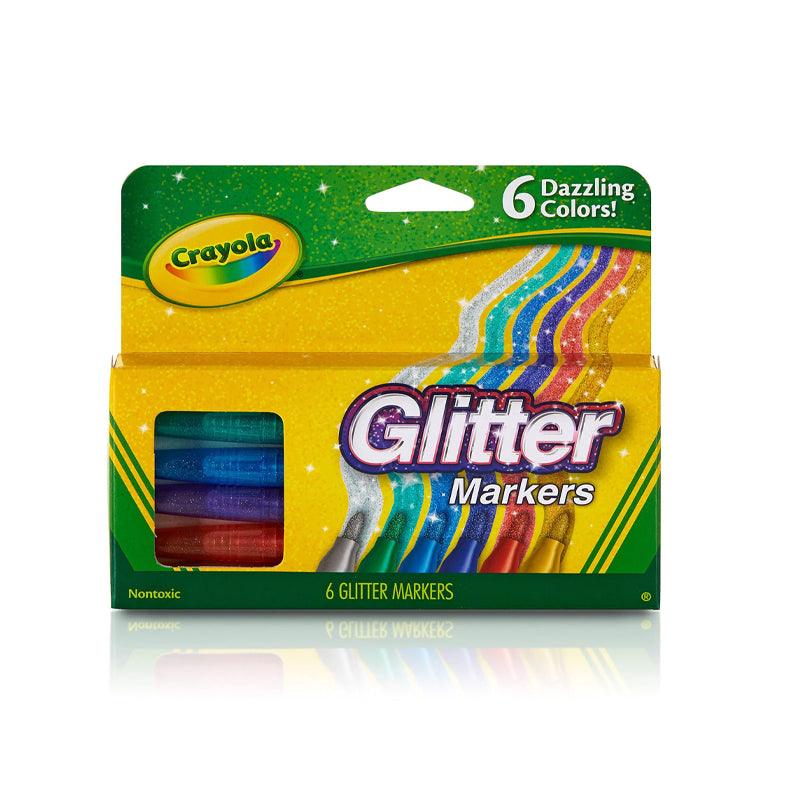 CRAYOLA GLITTER MARKERS (6 CT)