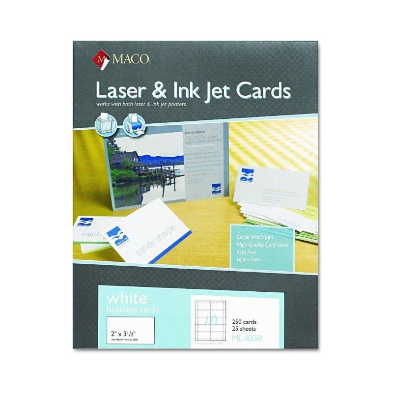 Etiqueta maco (2" x 3 1/2") laser & inkjet cards white (250 und) - Ultracomonline.com