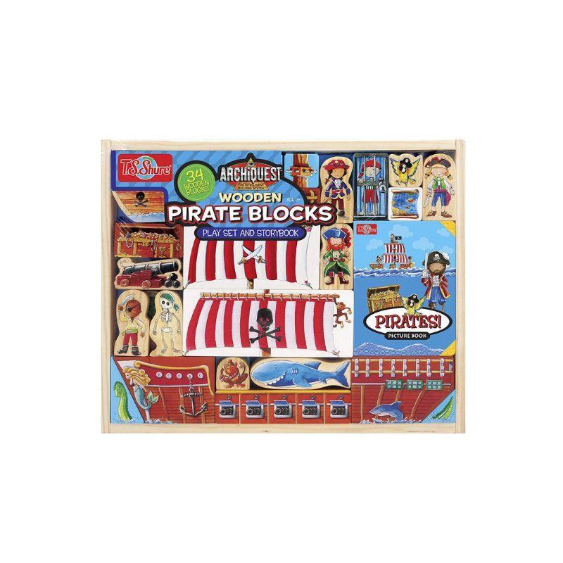 TSS 2071 WOODEN ARCHIQUEST JR PIRATE BLOCKS