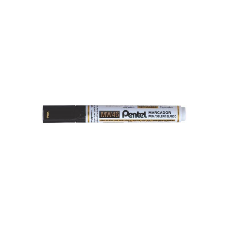 Marcador pentel negro recargable para tablero (p/cuadrada) - Ultracomonline.com