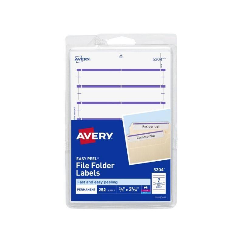 Etiqueta avery file folder labels permanent purple (2/3" x 3 7/16") (252u) - Ultracomonline.com