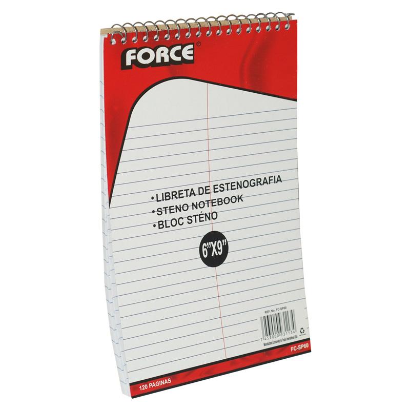 Libreta de estenografÃ­a force (6" x 9") (120 pÃ¡ginas) - Ultracomonline.com