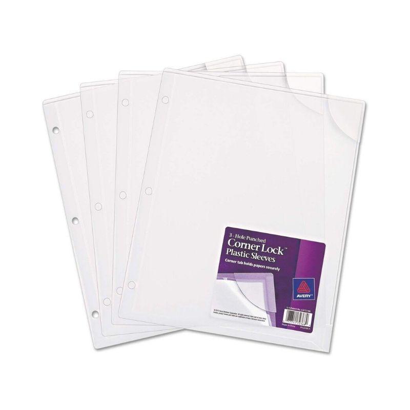 DivisiÃ³n de portafolio avery corner lock plastic sleeves (3 huecos) - Ultracomonline.com