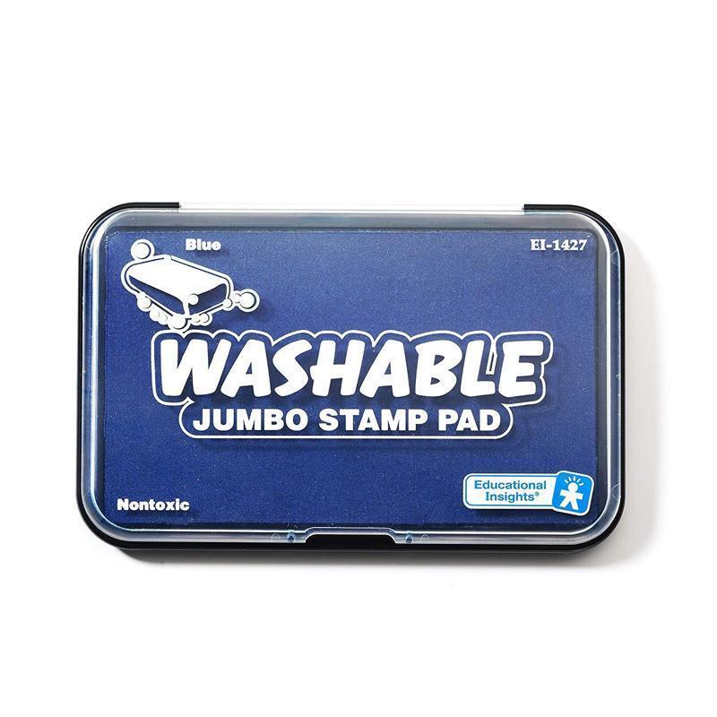 EDUCATIONAL-INSIGHTS-JUMBO-WASHABLE-BLACK-STAMP-PAD-(BLUE)