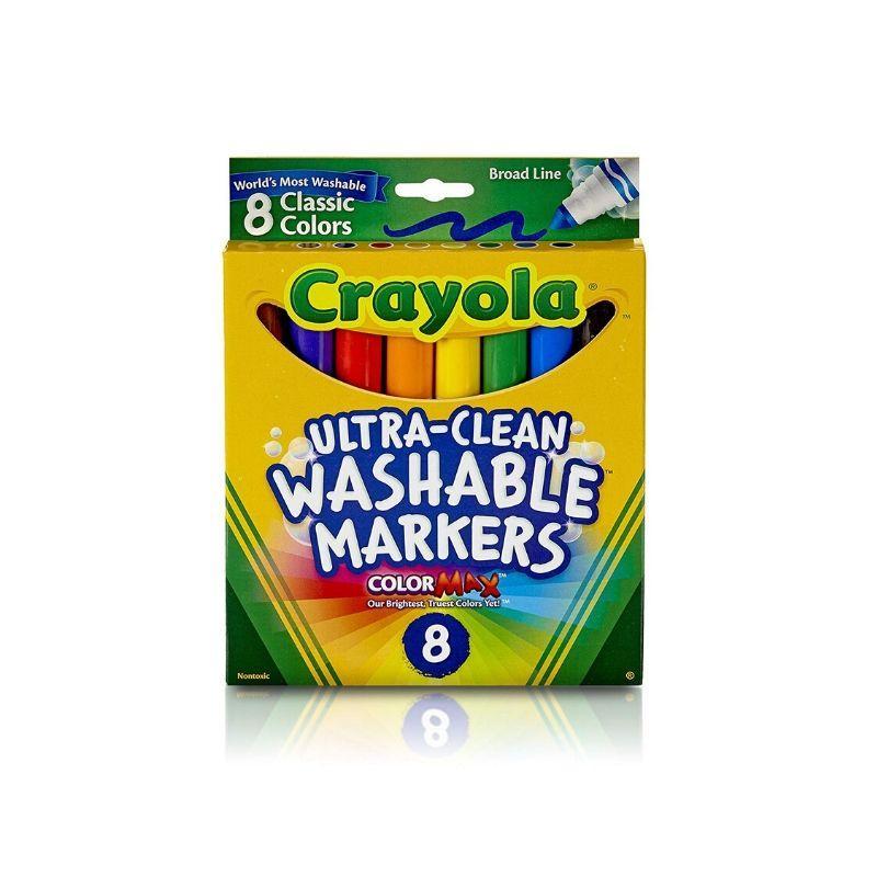 Crayola marcador lavable colores clásicos punta gruesa(set/8) - Ultracomonline.com