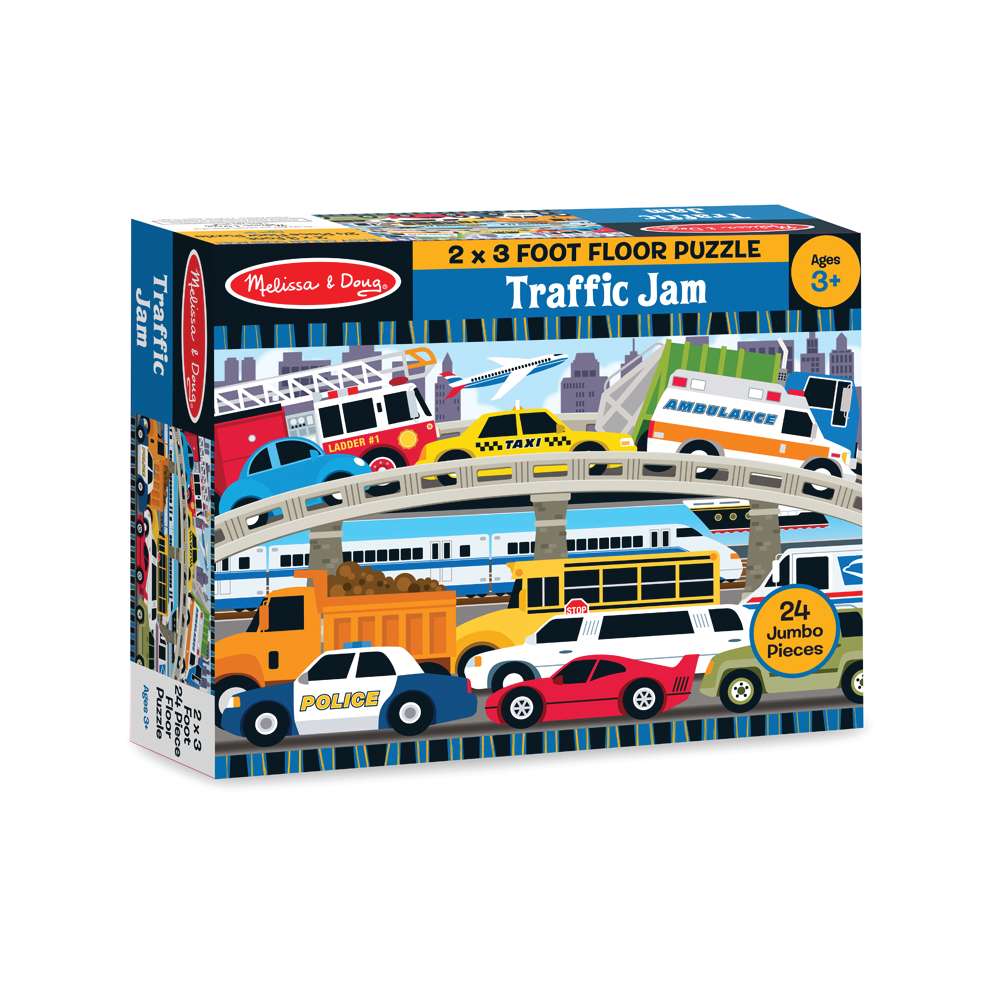 LCI-4421 TRAFFIC JAM FLOOR PUZZLE - 24 PIECES