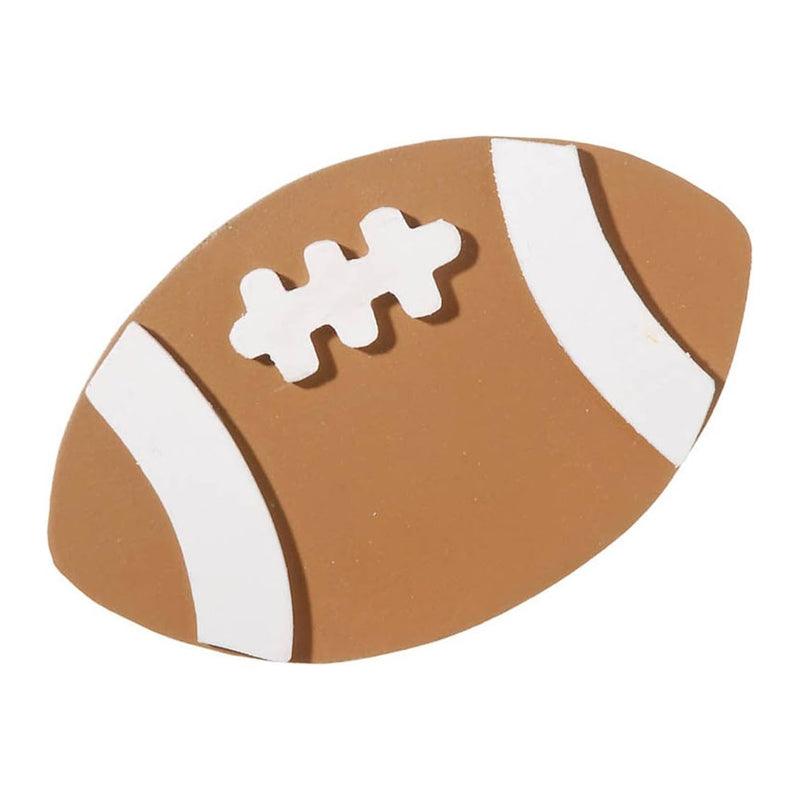 PAINTED WOOD SHAPES FOOTBALL