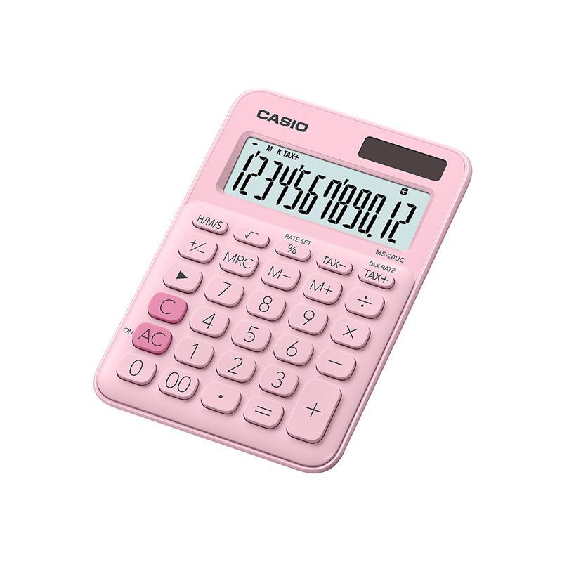 Calculadora casio rosada (12 dígitos) - Ultracomonline.com