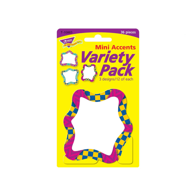 TREND MINI ACCENTS V/PACKS SNAZZY (36-PACK/3")
