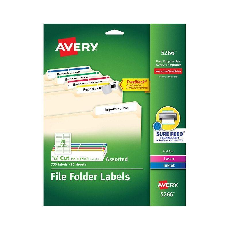 Etiqueta avery file folder labels (2/3" x 3 7/16") (750 und) - Ultracomonline.com