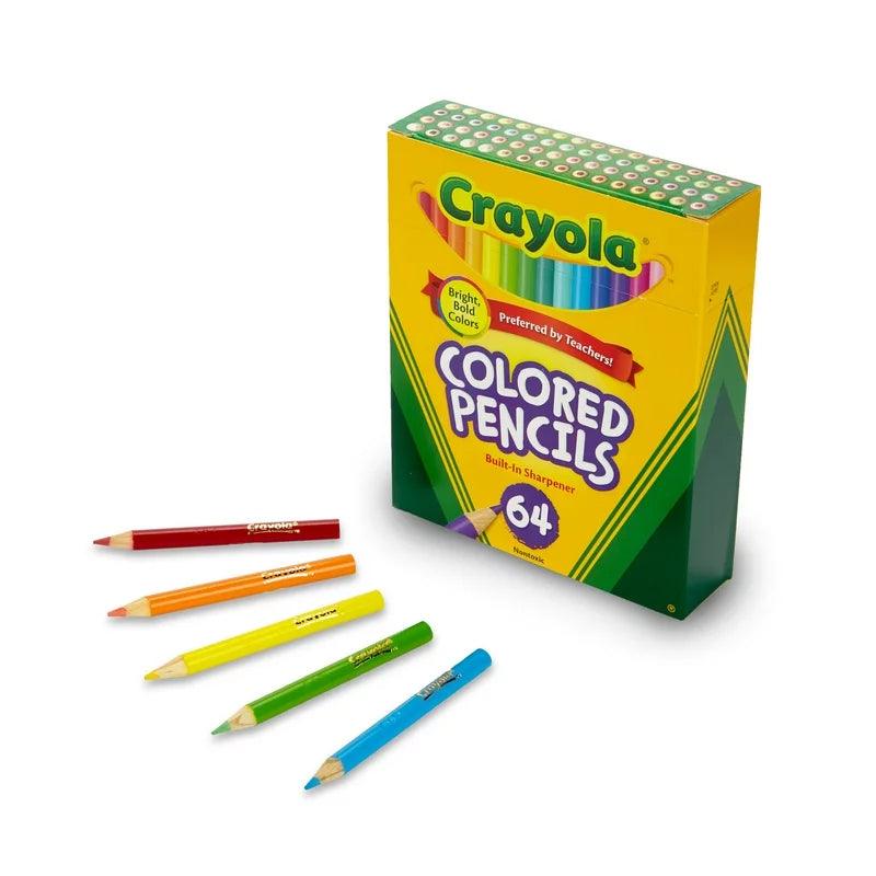 CRAYOLA PENCILS COLOR W/SHARP. (SET/64)