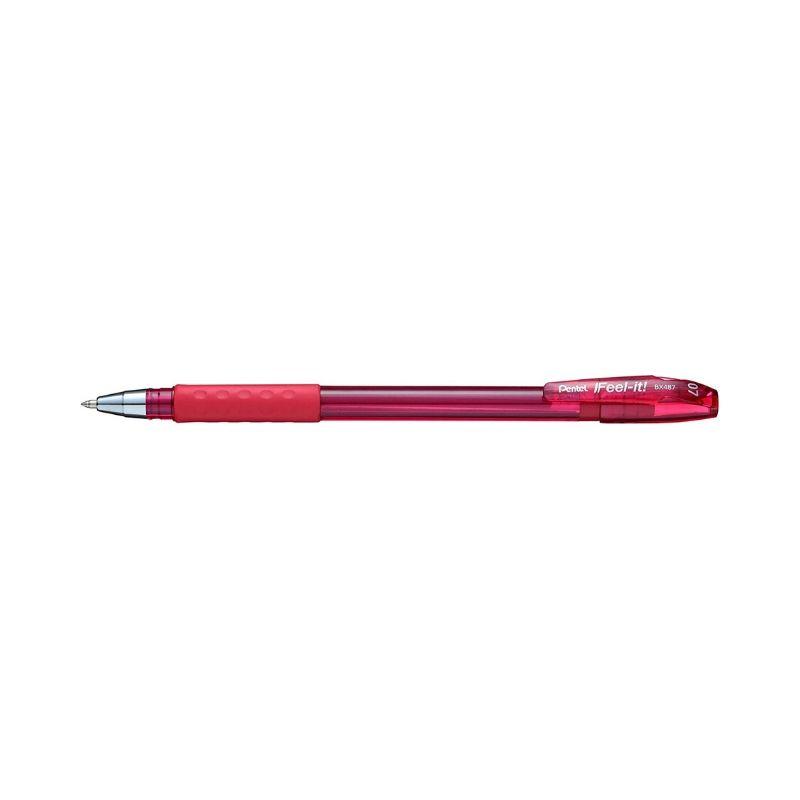 Pluma pentel fell-it! Rojo con punta metÃ¡lica de 0.7mm - Ultracomonline.com