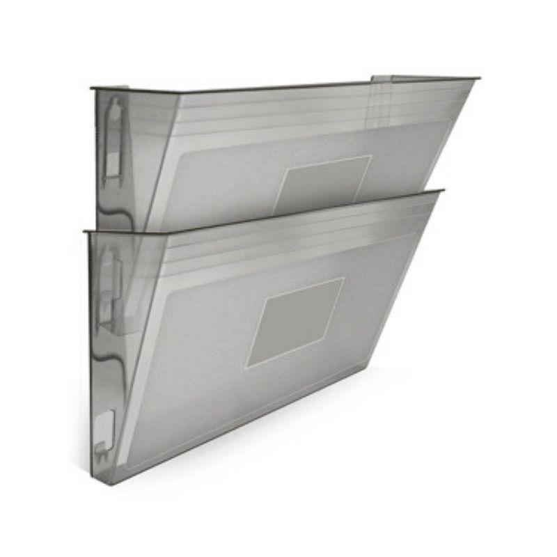 Expositor acrimet modular de pared color ahumado (c/2 und) - Ultracomonline.com