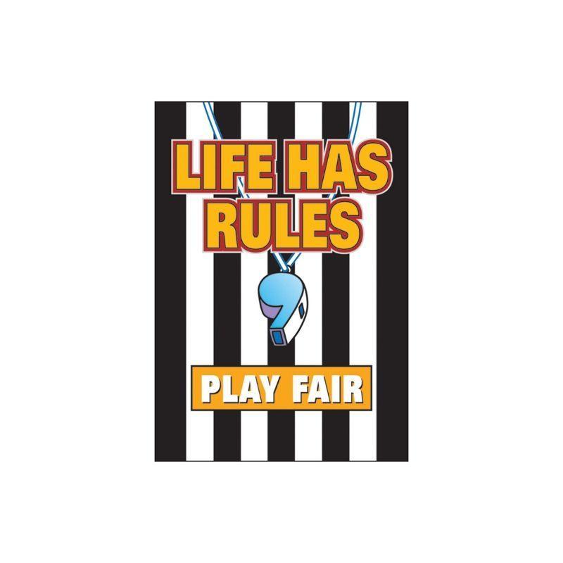 TREND-TA63111-ARGUS-POSTER-LIFE-HAS-RULES...-(13-3/8"X19")