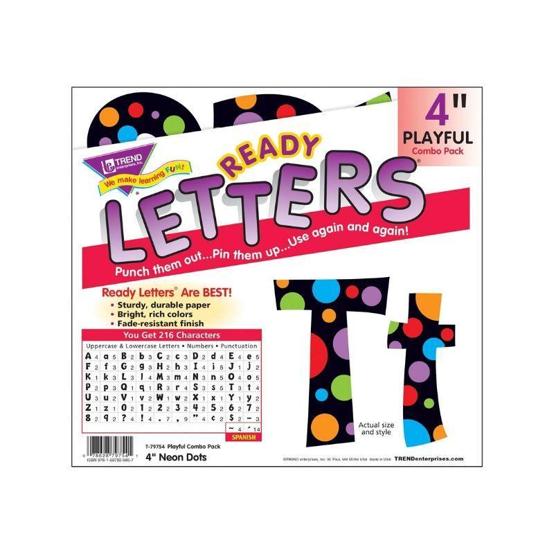 TREND-T79754-READY-LETTERS-PLAYFUL-NEON-DOTS-COMBO/PACK-(4")