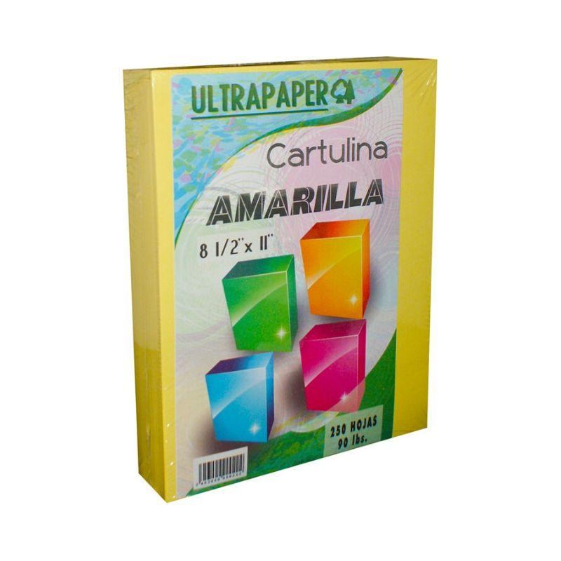 Cartulina amarilla ultrapaper de 90lb (8.5" x 11") (250 hojas) - Ultracomonline.com